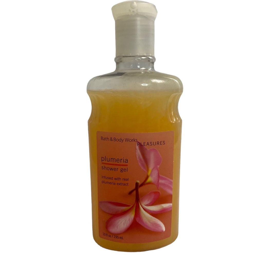 Bath & Body Works. PLEASURES Plumeria Shower gel 10fl oz.